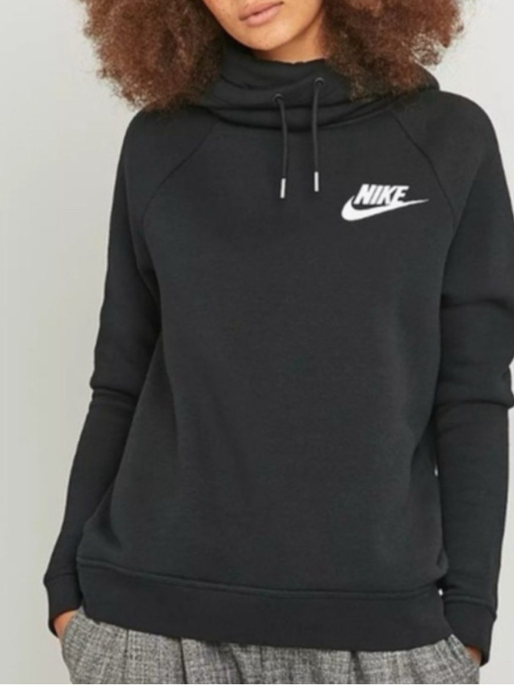 Nike Sportswear Rally Funnel Neck Hoodie Black Women's L